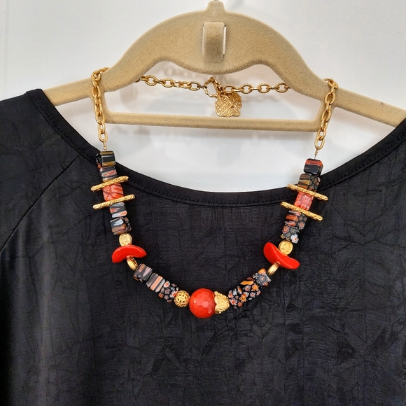 Stunning bold NECKLACE with Moreno glass beads. - Picture 4 of 6